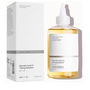 8 FL Oz Glycolic Acid 7% Exfoliating Toning Solution, New in sealed Box